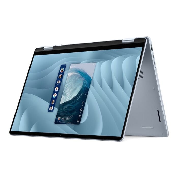 Dell 16 Plus 2-in-1 Laptop - Lunar Lake - Intel Core Ultra 7 256V Processor 16-GB 1-TB SSD Intel Arc Graphics 16” FHD+ 2K 1200p WVA with ComfortView Touchscreen Convertible Display FP Reader Backlit KB W11 (Ice Blue, NEW)